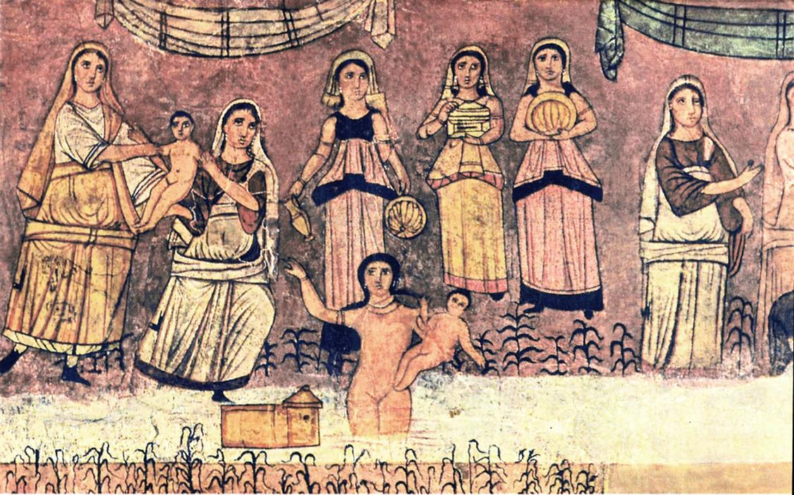 Fresco Moses from River